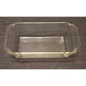 VINTAGE Pyrex 213-R Clear Loaf Pan 1.5 Qt USA 10 3/8" X 5 1/8"  Excellent!